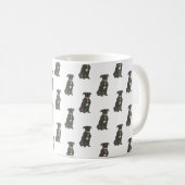 Mug Pitbull Staffy (noir) (Devant droit)
