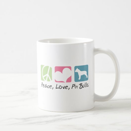 Mug Pitbulls d'amour de paix (Droite)