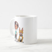 Mug Pittie en bougie de fleurs (Devant gauche)