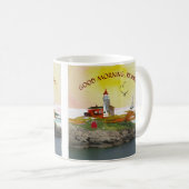 Mug Pittoresque Lighthouse Seascape Nom nautique (Devant droit)
