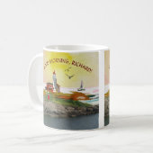 Mug Pittoresque Lighthouse Seascape Nom nautique (Devant gauche)