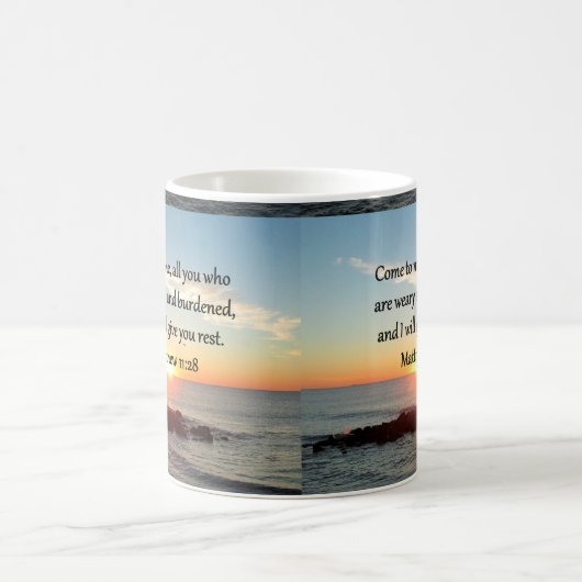 MUG PITTORESQUE MATTHEW 11"28 SCRIPTURE VERSE (Centre)