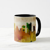 Mug Pittsburgh, horizon de ville d'aquarelle de la PA (Devant droit)