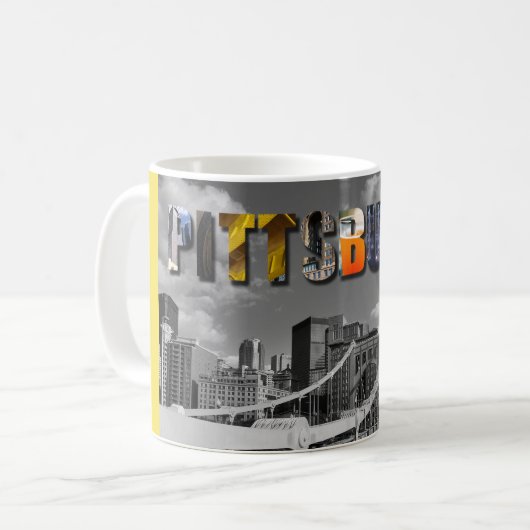 Mug Pittsburgh Pennsylvania City Skyline (Devant gauche)