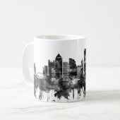 Mug Pittsburgh Pennsylvania Skyline BW (Devant gauche)
