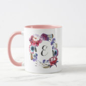 Mug Pivoine de fleur sauvage florale avec le (Gauche)