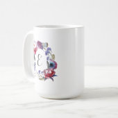 Mug Pivoine de fleur sauvage florale avec le (Devant gauche)