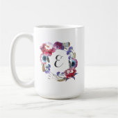 Mug Pivoine de fleur sauvage florale avec le (Gauche)