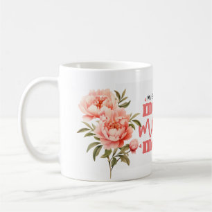 Mug Pivoine pour maman le jour de la fête des mères Tu