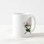 Mug Pivoine rose pâle et bourgeon (Devant droit)
