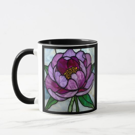 Mug Pivoine Violette Teintée (Gauche)
