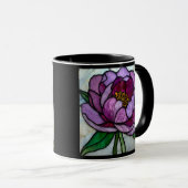 Mug Pivoine Violette Teintée (Devant droit)
