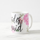 Mug Pivoines manuscrites de rose de manuscrit de (Devant droit)