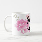 Mug Pivoines manuscrites de rose de manuscrit de (Gauche)