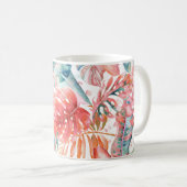 Mug Pix-Dezines Foliage de rouille Turquoise de la jun (Devant droit)