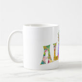 Mug PixDezines Aloha Ananas+Aquarelle Florale (Gauche)
