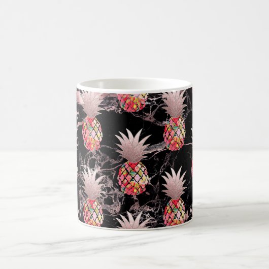 Mug PixDezines Aloha Ananas+Faux Or Rose (Centre)