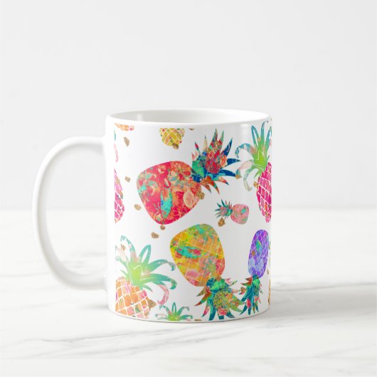 Mug PixDezines Aloha Motif ananas (Gauche)