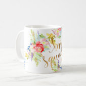 Mug PixDezines Aquarelle Florale|Bride Squad (Devant gauche)