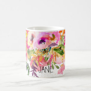 Mug PixDezines Aquarelle Ressort+Faux Arrosages Or