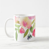 Mug PixDezines Aquarelle Ressort, Peonies Bouquet (Gauche)