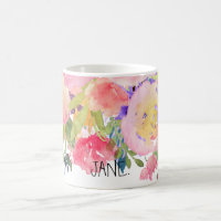 PixDezines Aquarelle Ressort, Peonies Bouquet