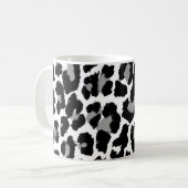 Mug PixDezines black and white leopard print (Devant gauche)