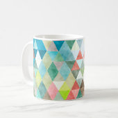 Mug PixDezines Boho Triangles géométriques/réglables (Devant gauche)