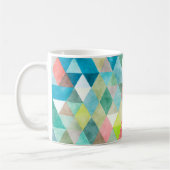 Mug PixDezines Boho Triangles géométriques/réglables (Gauche)