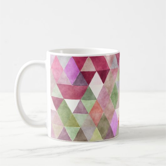 Mug PixDezines Boho Triangles géométriques/réglables (Gauche)