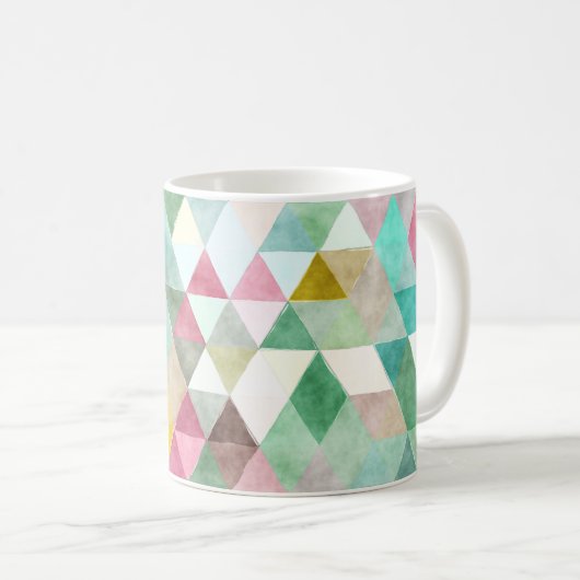 Mug PixDezines Boho Triangles géométriques/réglables (Devant droit)