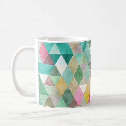 Mug PixDezines Boho Triangles géométriques/réglables (Gauche)