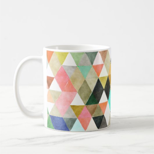 Mug PixDezines Boho Triangles géométriques/réglables (Gauche)