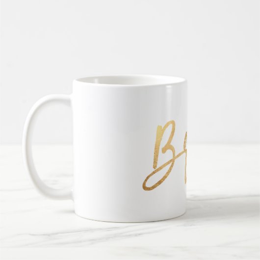 Mug PixDezines Bride/Faux Gold/Modern Script (Gauche)