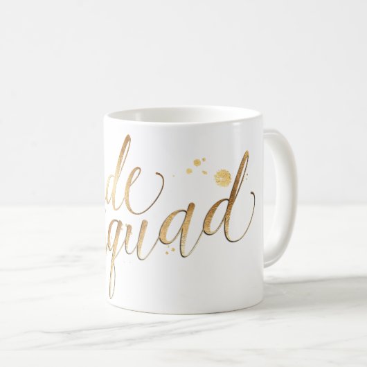 Mug PixDezines Bride Squad/Faux Gold Script (Devant droit)