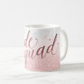 Mug PixDezines Bride Squad/Faux Rose Gold Script (Devant droit)