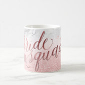 Mug PixDezines Bride Squad/Faux Rose Gold Script (Centre)