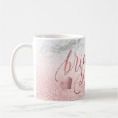 Mug PixDezines Bride Squad/Faux Rose Gold Script (Gauche)