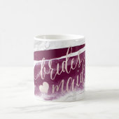 Mug PixDezines Bridesmaid|Marble Blush Pink Script (Centre)