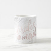 Mug PixDezines Bridesmaid|Marble Blush Pink Script (Centre)