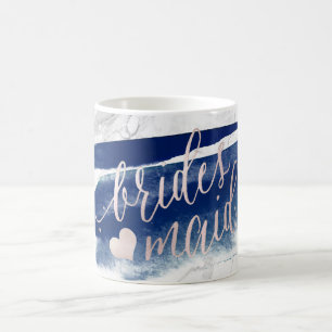 Mug PixDezines Bridesmaid Marble Blush Pink Script