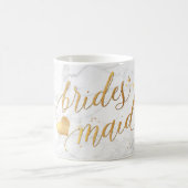 Mug PixDezines Bridesmaid Marble+Faux Gold/Script (Centre)
