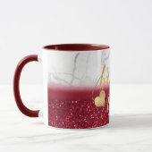 Mug PixDezines Bridesmaid Marble+Or+Parties scintillan (Gauche)