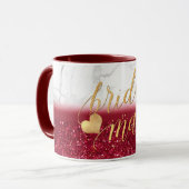 Mug PixDezines Bridesmaid Marble+Or+Parties scintillan (Devant gauche)