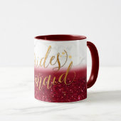 Mug PixDezines Bridesmaid Marble+Or+Parties scintillan (Devant droit)