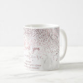 Mug PixDezines DAZZLED FAUX ROSE OR CONFETTI (Devant droit)