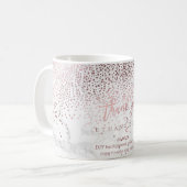 Mug PixDezines DAZZLED FAUX ROSE OR CONFETTI (Devant gauche)