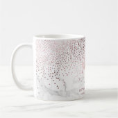 Mug PixDezines DAZZLED FAUX ROSE OR CONFETTI (Gauche)