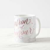 Mug PixDezines Demoiselle d'Honneur/Faux Or Rose+Marbr (Devant droit)