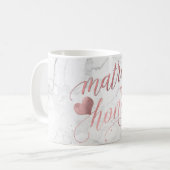 Mug PixDezines Demoiselle d'Honneur/Faux Or Rose+Marbr (Devant gauche)